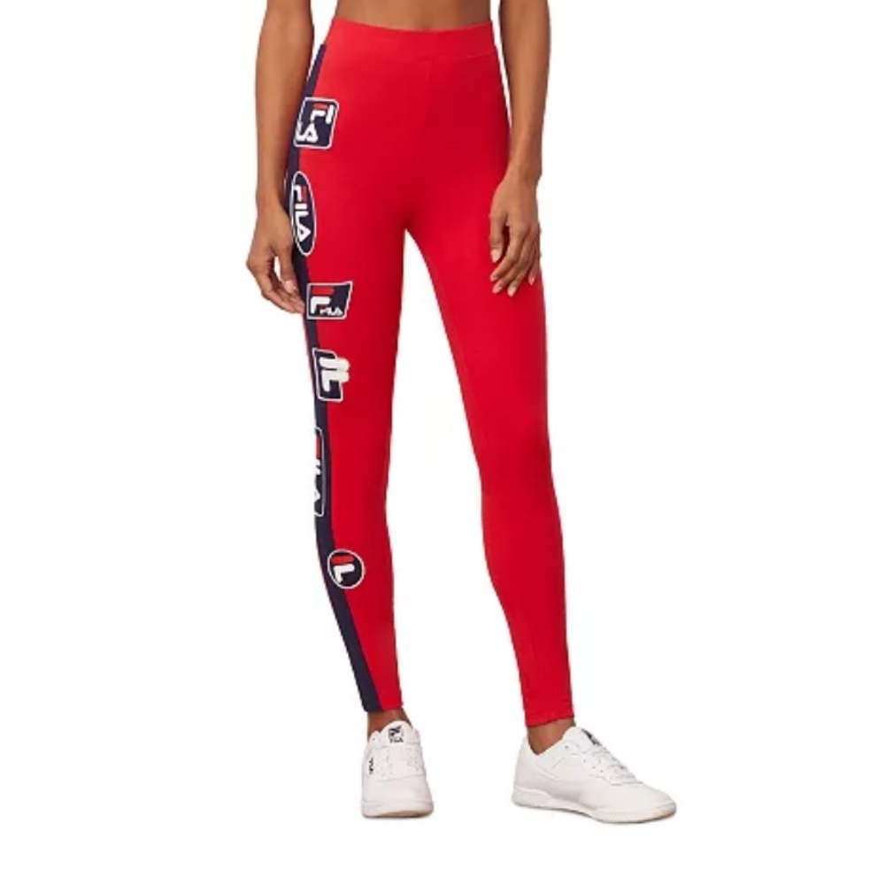 NWOT FILA Tamu Red Logo Leggings Size S (Small) - Picture 6 of 7